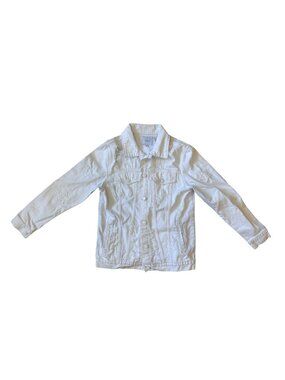 Rails Knox White Stars Embroidered Denim Jacket Women Small White Trucker Casual